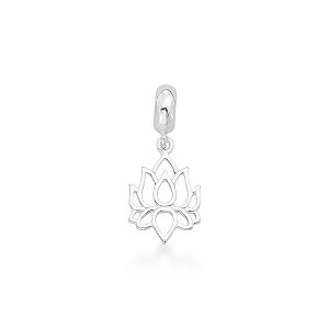 Berloque Flor de Lótus Prata 925