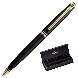 Caneta Crown Metal Orient Esferográfica Preta