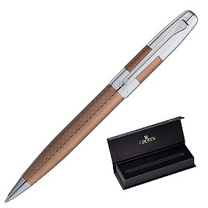 Caneta Crown Metal Polaris Esferográfica Marrom