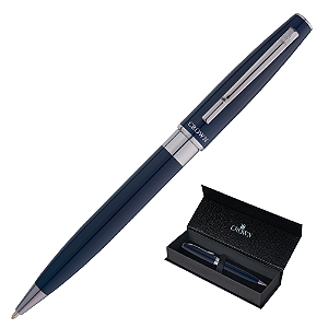Caneta Crown Metal Barcelona Esferográfica Azul
