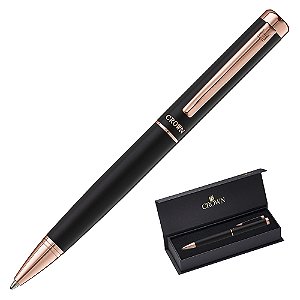 Caneta Crown Ametista Esferográfica Preta