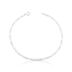 Pulseira Fígaro 3x1 2mm Prata 925
