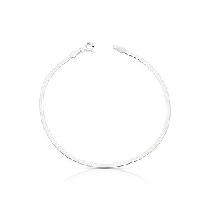 Pulseira Fita 2mm de Prata 925