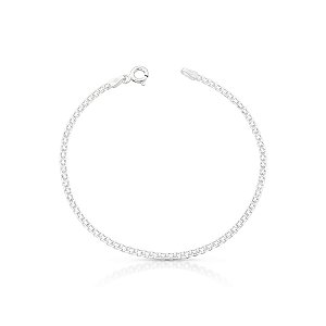 Pulseira  Esteira 2mm de Prata 925