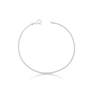 Pulseira Pipoca 1mm de Prata 925
