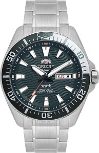 Relogio Orient Masculino Automatico Sport Sea Aco Fundo Verde YN6SS012 E1SX Safira