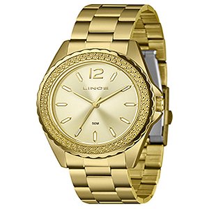 Relógio Lince Feminino Dourado Clássico Urban LRG4780L40S2KX