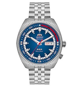 Relógio Orient Masculino Automático Heritage King Diver Aço Prata Safira Fundo Azul YN6SS028 D1SX