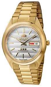 Relógio Orient Masculino Automático Aço Prata Fundo Claro Com Calendário Duplo 469WC2NH B1KX