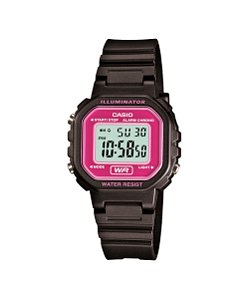 Relógio Casio Feminino Digital Resina Rosa Alarme Cronômetro LA-20WH-4ADF-SC