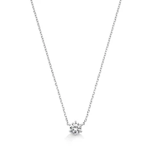 Colar 8mm Moissanite de Prata 925 com Ródio