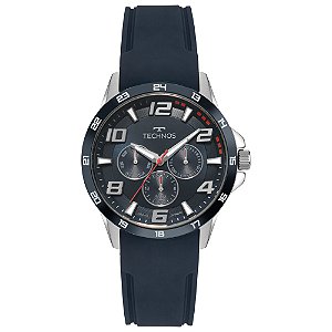 Relógio Technos Masculino Analógico Racer Premium Aço Bicolor Pulseira Silicone 6P29AMP/2A