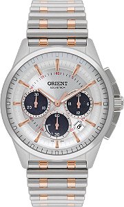 Relógio Orient Masculino Solartech Bicolor Neo Vintage MTSSC046 Original