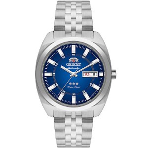Relógio Orient Masculino Automático Heritage 3 Estrelas Safira Azul YN6SS005 D1SX Original