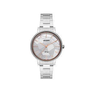 Relógio Orient Feminino Prata Mostrador Mosaico Madrepérola Aço FTSS0118 S1SX Original
