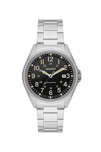 Relógio Orient Masculino Analógico Esporte Fino Aço Prata Mostrador Preto MBSS1492P2SX