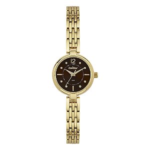 Relógio Condor Feminino Analógico Aço Elegante Mostrador Marrom CO2035NSG/5M