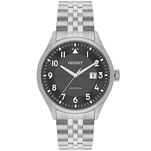 Relógio Orient Masculino Analógico Aço Prata Fundo Grafite 40mm MBSS1518G2SX Original