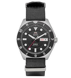 Relógio Orient Masculino Automático Sport Land Prata Fundo Preto YN6SN027P1PX