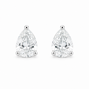 Brinco Gota Moissanite 7x9mm Prata 925 com Ródio