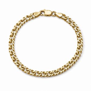 Pulseira Elos Grumet Duplos 5mm Ouro18K