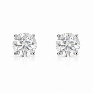 Brinco Ponto de Luz 10mm Moissanite Prata 925 com Ródio