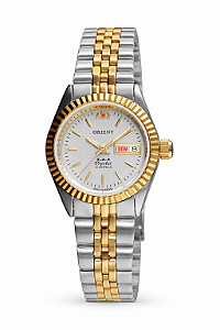 Relógio Orient Feminino Automático 3 Estrelas Bicolor Prata Dourado 559EB3NH B1SK Original