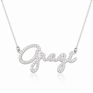 Colar Assinatura Moissanite Personalizado em Prata 925