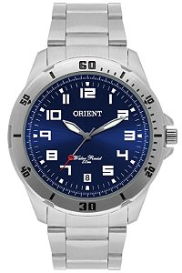 Relógio Orient Masculino Prata Azul 43mm MBSS1155A