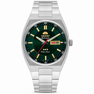 Relógio Orient Automático Aço Prata Verde 42mm 469SS087E1SX