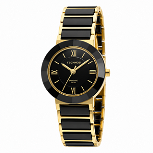 Relógio Technos Feminino Analógico Cerâmica Preto Redondo Pequeno 23mm 2035LWF/4P