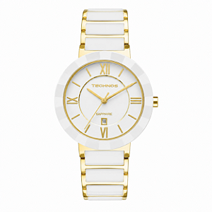 Relógio Technos 2015BV/4B Cerâmica Branca Safira 40mm