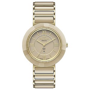Relógio Technos Feminino 2015BV/1X Cerâmica Nude Safira 40mm