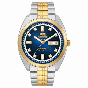 Relógio Orient Masculino Automático Aço Inoxidável Fundo Azul YN6TT004 D1SK