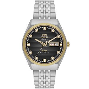 Relógio Orient Masculino Automático Heritage Bicolor Safira Preto YN6TT014 P1SX Original