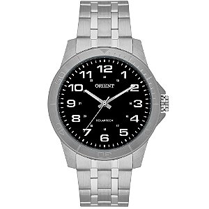 Relógio Orient MBSS0020 P2SX Solar Prata Preto 40mm