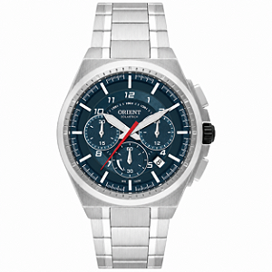 Relógio Orient MBSSC294 E2SX Cronógrafo Prata Verde 42mm