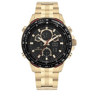Relogio Technos BJ4130AA1P Ana Digi Dourado 49mm