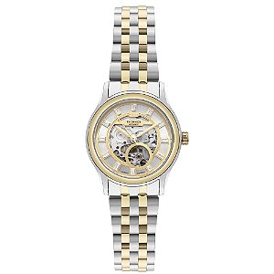 Relógio Technos Feminino Automático Esqueleto Bicolor 6T28AA/1K Original