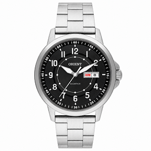 Relógio Orient Feminino Clássico Aço Prata Fundo Preto 34mm FBSS1159P2SX