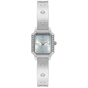 Relógio Euro Feminino Estilo Bracelete Com Cristais Fundo Azul 20mm EU2035ZBF5A