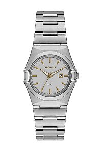 Relógio Seculus Feminino Clássico Misto Bicolor 33mm 44276LPSVBA2 Original