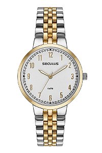 Relógio Seculus Feminino Bicolor 77249LPSVBS3 Jubilee 38mm