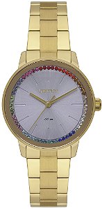 Relógio Orient Feminino Dourado FGSS0210L1KX Cristais 33mm