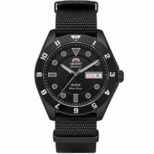Relógio Orient Automático All Black YN6PN027P1PX Safira 40mm