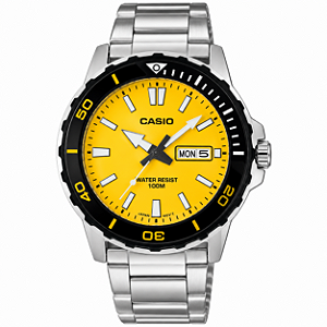 Relógio Casio Diver Masculino Aço 100m MTD125D9AVDFSC