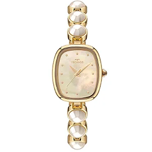 Relógio Technos Feminino Elegance Analógico Dourado Com Pérolas 2035NEM/1X