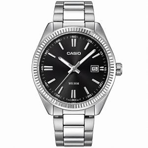 Relógio Casio Feminino Prata Fundo Preto LTP-1302PD-1A1V