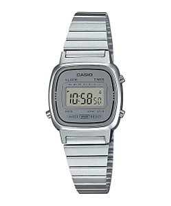 Relógio Casio Vintage Mini Prata Feminino Pequeno Digital LA670WA-7 Original