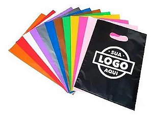Sacolas Plásticas Personalizada Boca vazada (boca de palhaço) Cod  7476